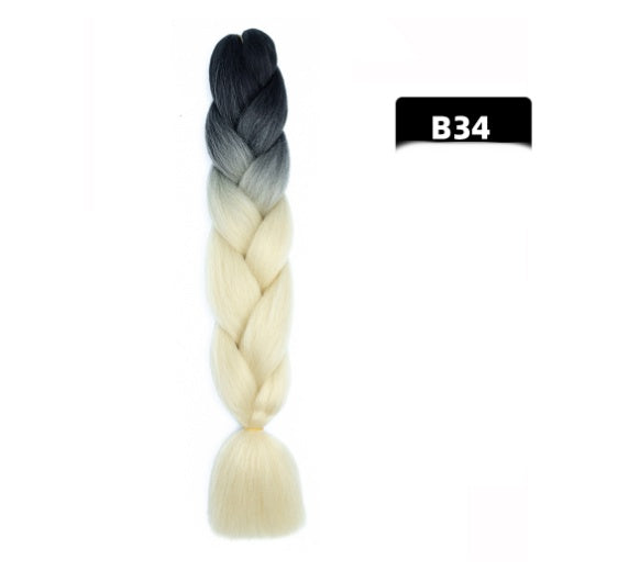 Farbe Big Braid Afrikanische Chemiefaser Hochtemperatur Seide Perücke Gradient