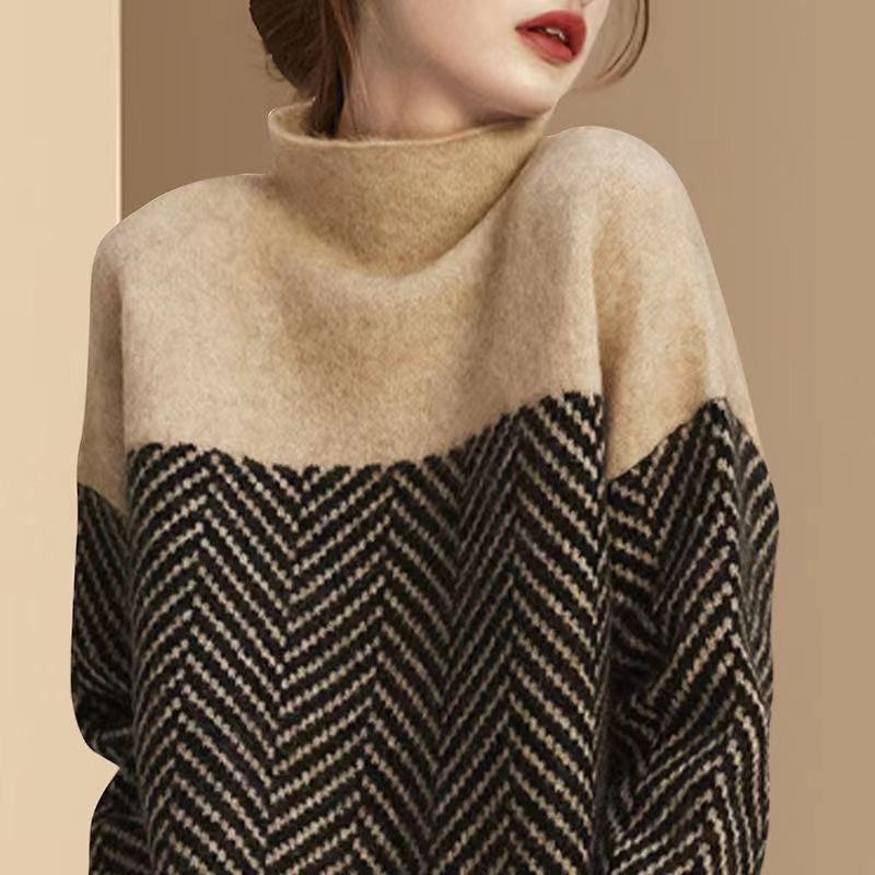 Cozy Comfort: Thickened turtleneck sweater, perfect for autumn and winter warmth.