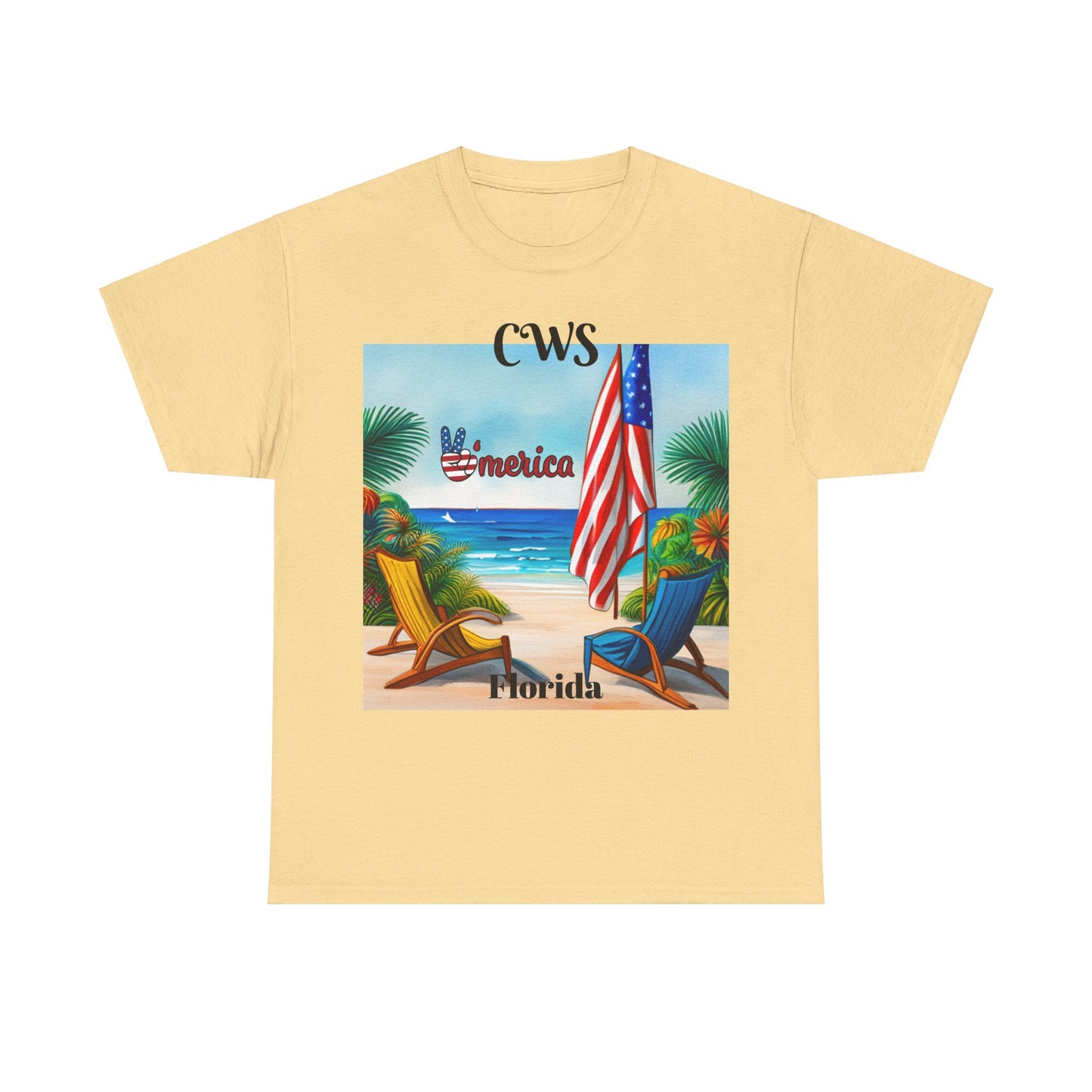 CWS Florida Unisex Heavy Cotton Tee By Cozy Winter Store