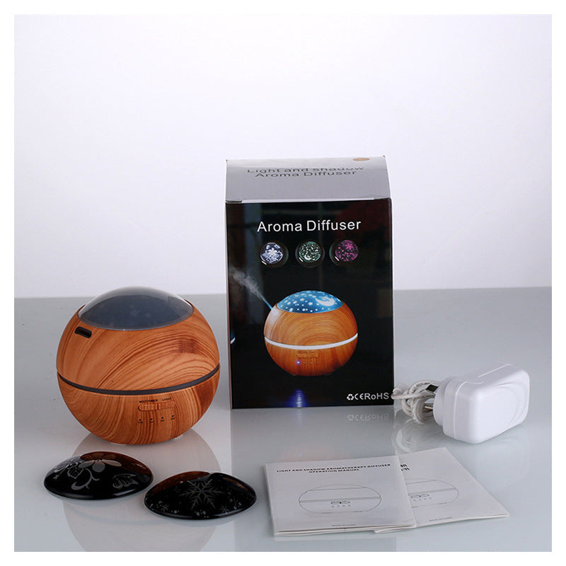 New Light And Shadow Wood Grain Aromatherapy Machine Home Desktop Creative Multi-Functional Spray Aromatherapy Lamp Diffuser