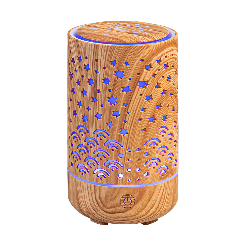 Neu Holzmaserung Starry Sky Aroma Diffusor Befeuchtung Auto Home Spray Luftbefeuchter Ultraschall Ätherisches Öl Automatische Diffusor 