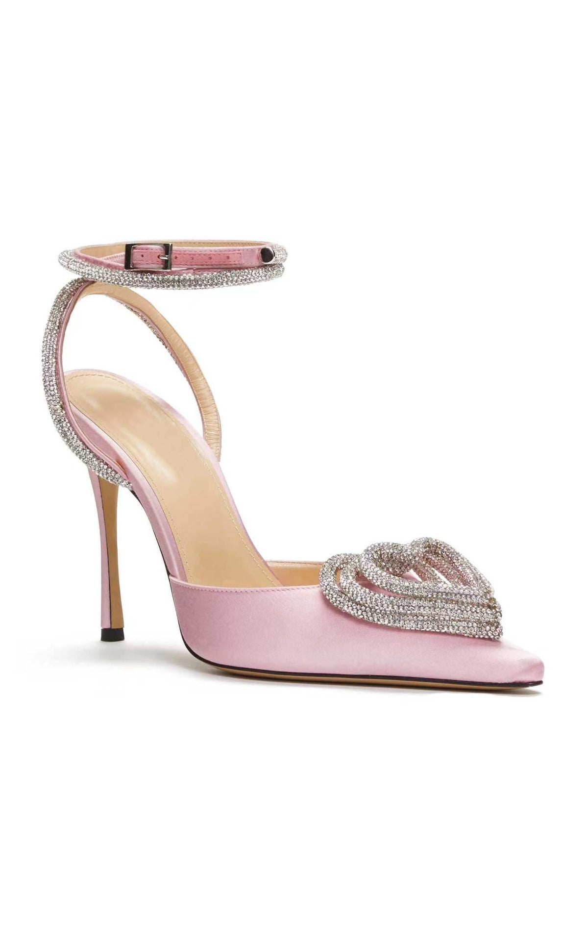 Women's Fashionable All-match Heart-shaped Rhinestone High Heels