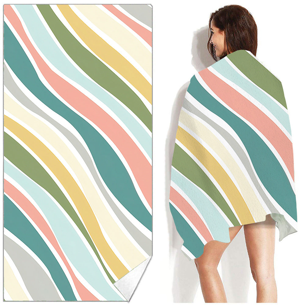 Beach Towel Printed Swimming Sweat Towel