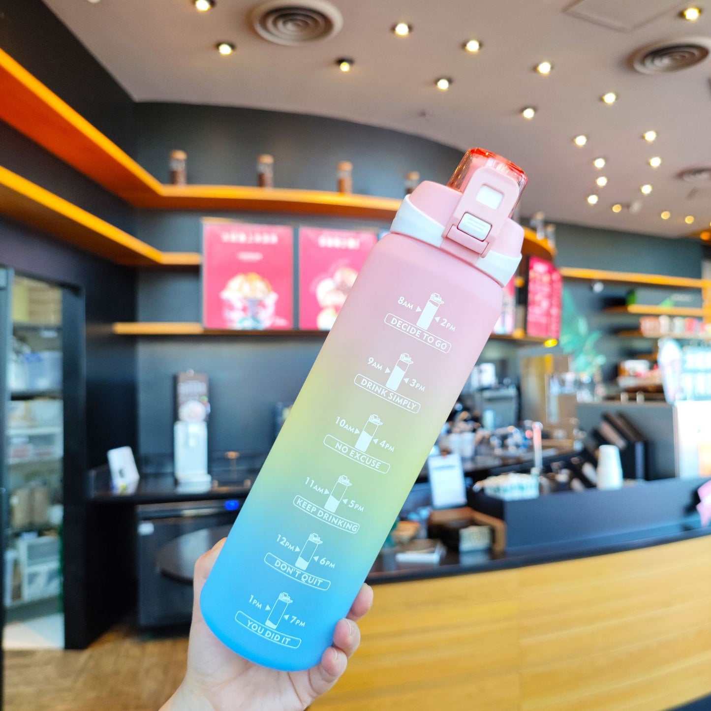 Color Gradient Bottle For Frosted Sports Water