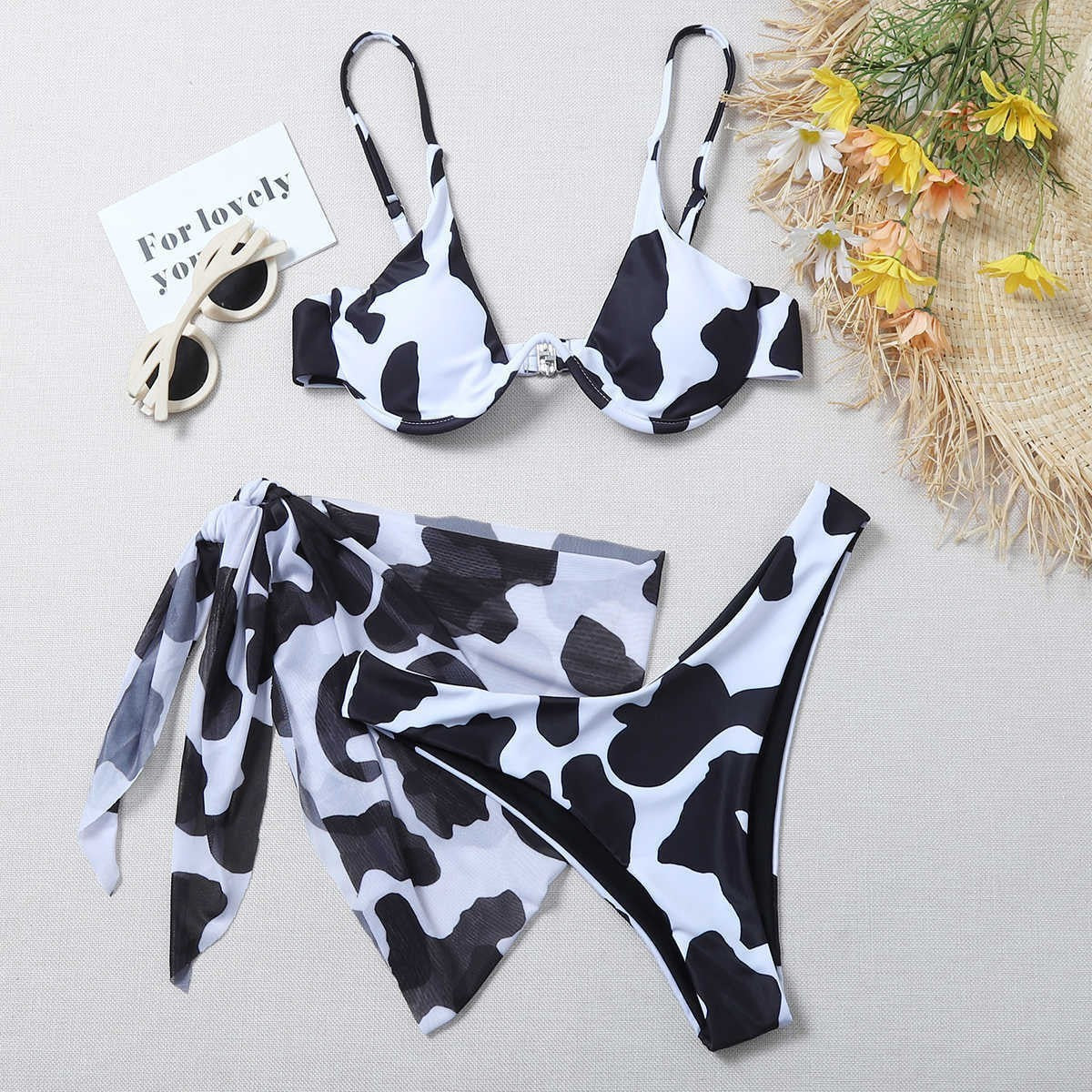 Women's Bikini Three-piece Swimsuit