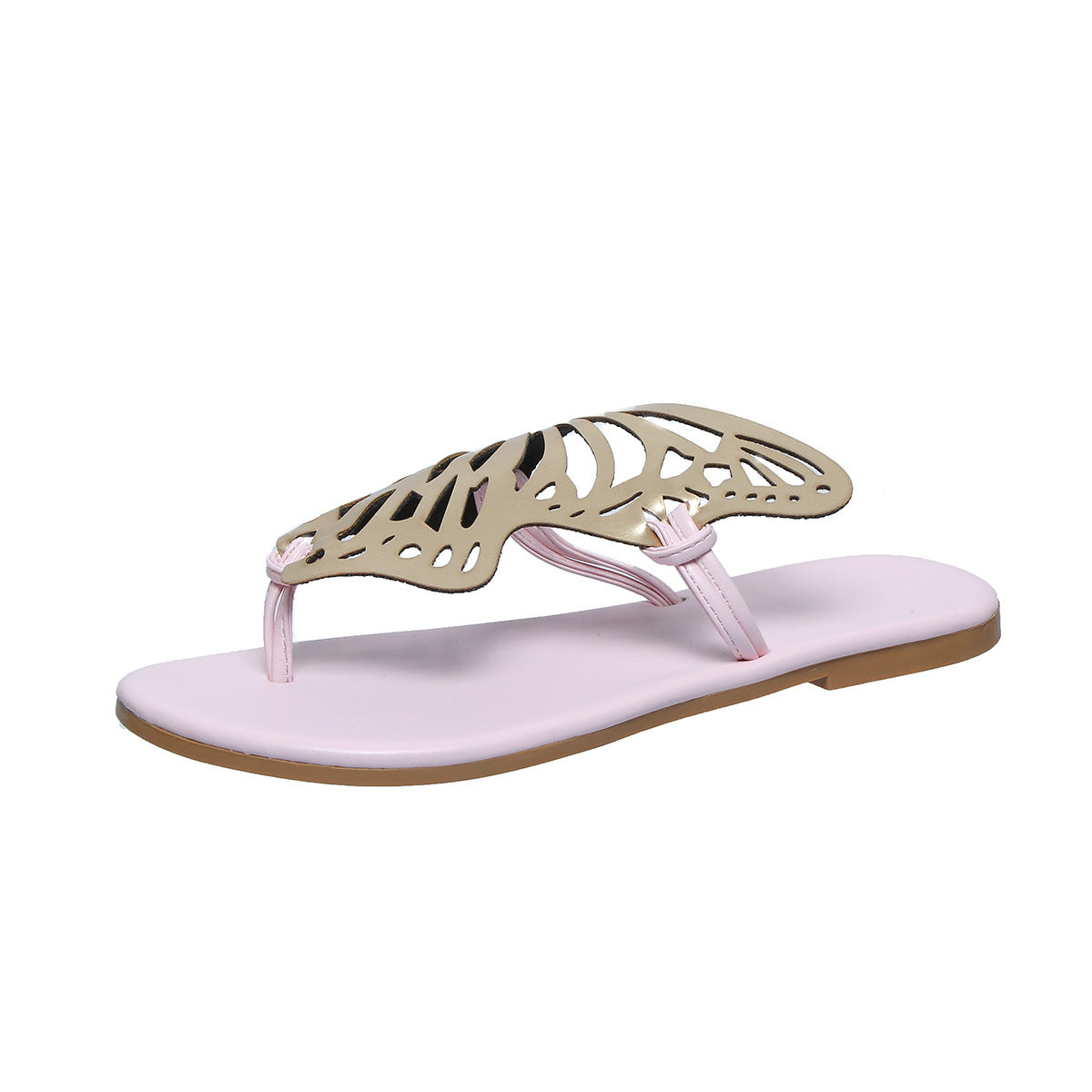 Mode Hohl Schmetterling Flip-Flops Sommer Sandalen Für Frauen Casual Strand Schuhe Neue Niedrigen Absatz Flache Slides Hausschuhe