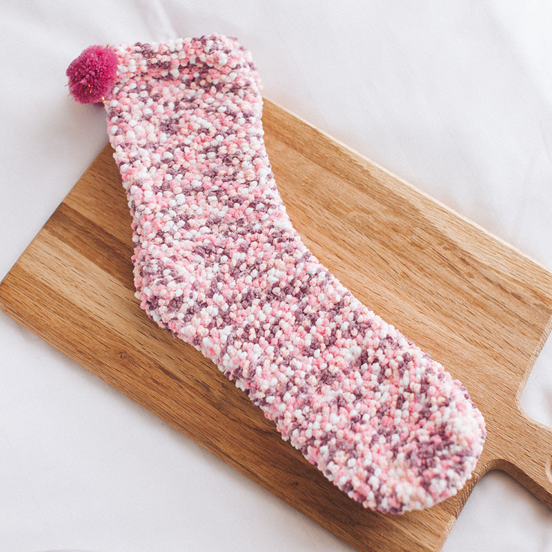 Thickened Fleece-lined Coral Socks