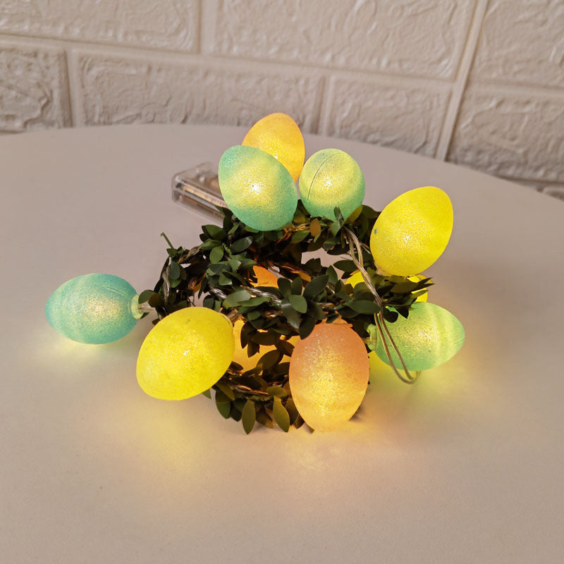 Easter Green Leaf Rattan String Crack Decorative Lights