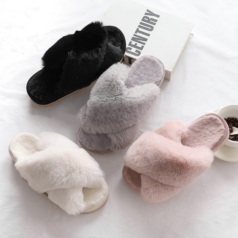 FashionHeat: Stylish women's winter platform thermal cotton slippers for indoor warmth.