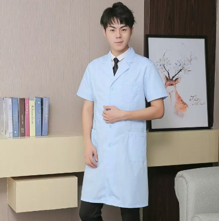 White Coat Long Sleeve Female Male Beauty Doctor Nurse Work Clothes