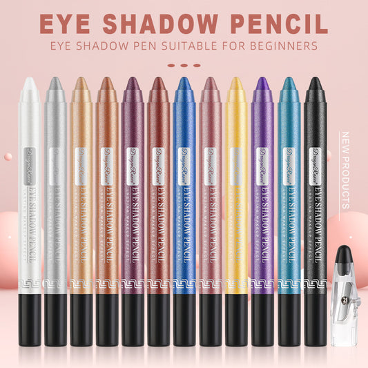 Eyeliner Eye Shadow Stick Shadow Pearlescent Eyeliner With Penknife Bubble Pen