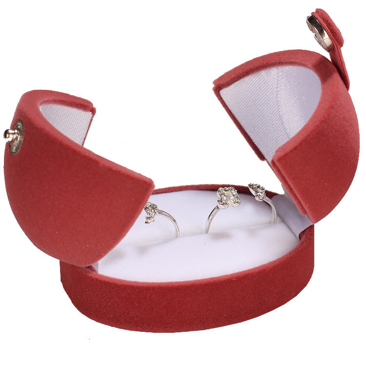 Ringbox mit doppelter Abdeckung Schmuckverpackung Schmuck-Geschenkbox Schmuckbox-Hersteller Beflockte Schmuckbox