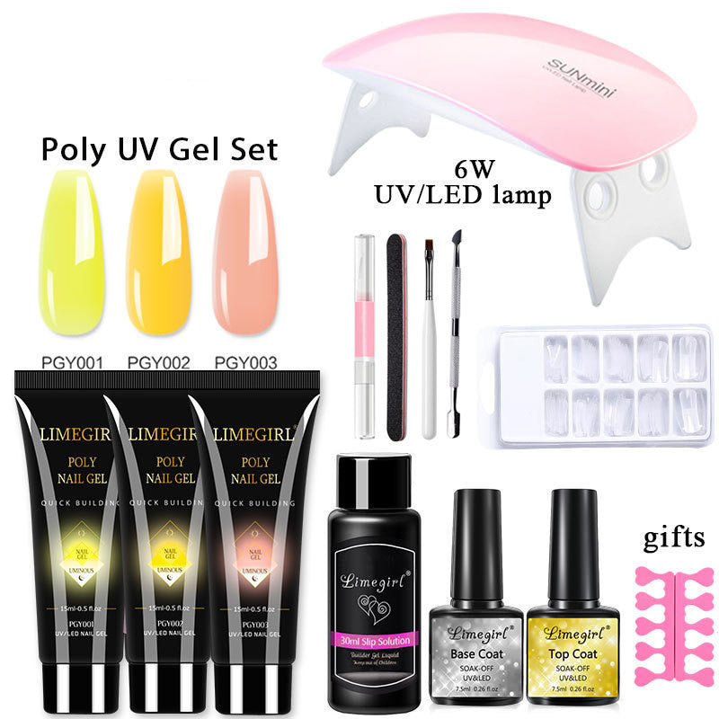 Nail Extension Gel Set Crystal UV Phototherapy