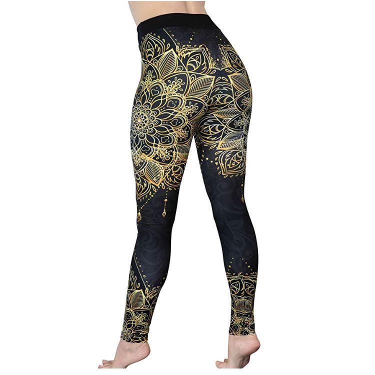 Bedruckte, hoch taillierte, hochelastische Lauf-Fitness-Sport-Yoga-Hose