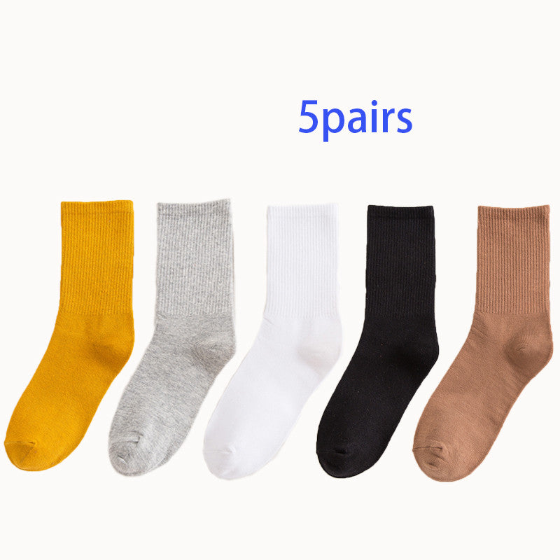 Winter Solid Color Pile Socks