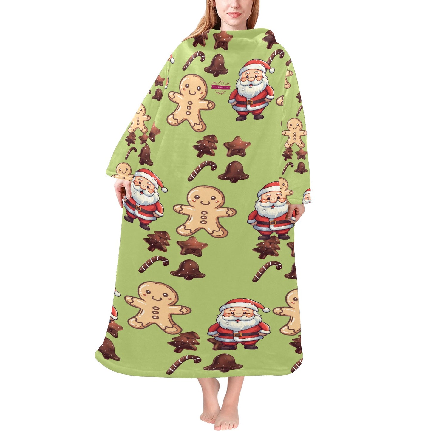 CWS Cozy Vibe Blanket Robe with Sleeves for Adults Chritmas Edition By Cozy Winter Store