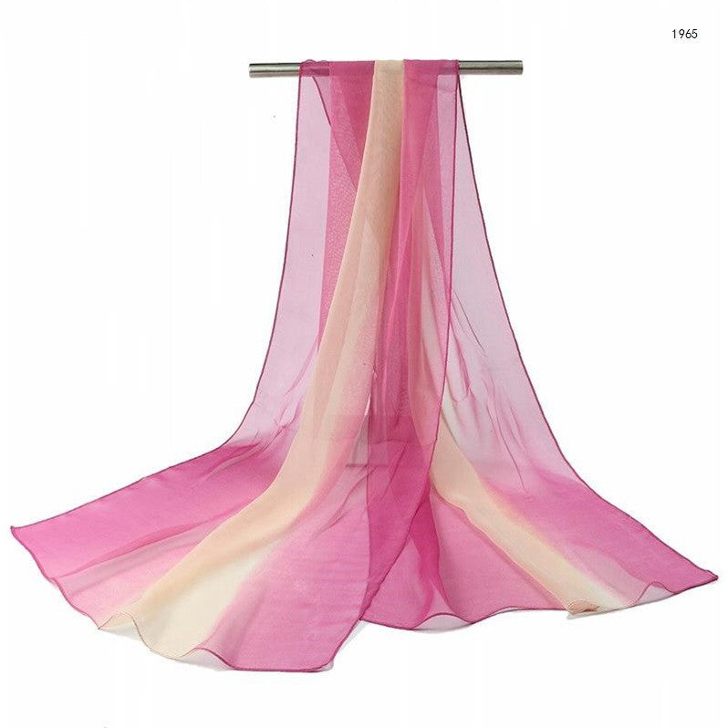 Gradient silk shawl