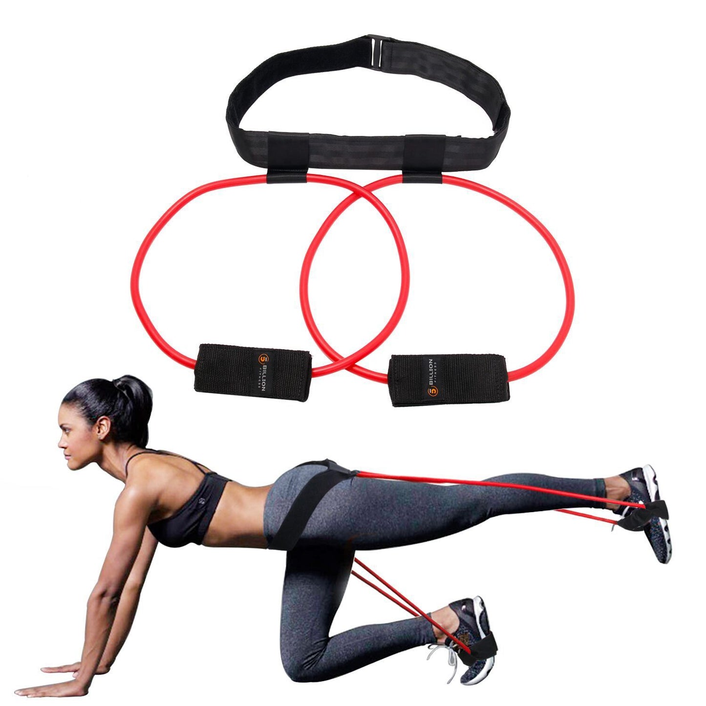 Waist tension tube spring leg training pedal belt tension rope resistance belt