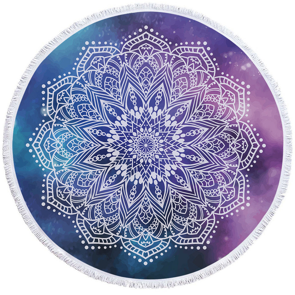 Round Printed Bath Towel Beach Towel Yoga Mat