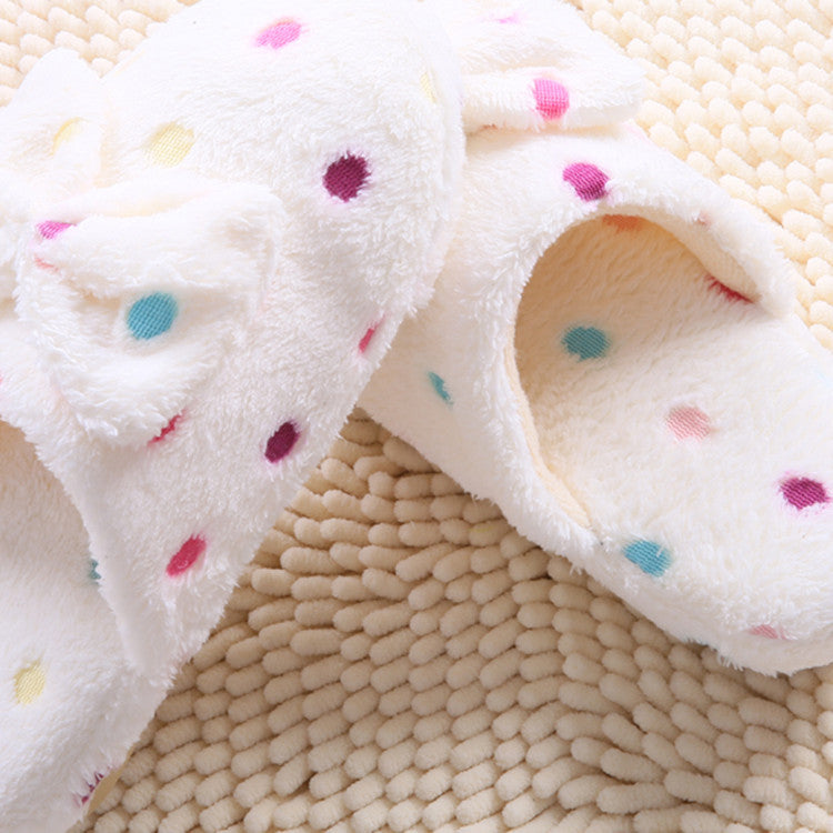 BowBliss: Cotton slippers adorned with a stylish bow for added charm.