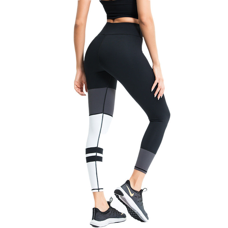 Women's colorblock striped sports trousers