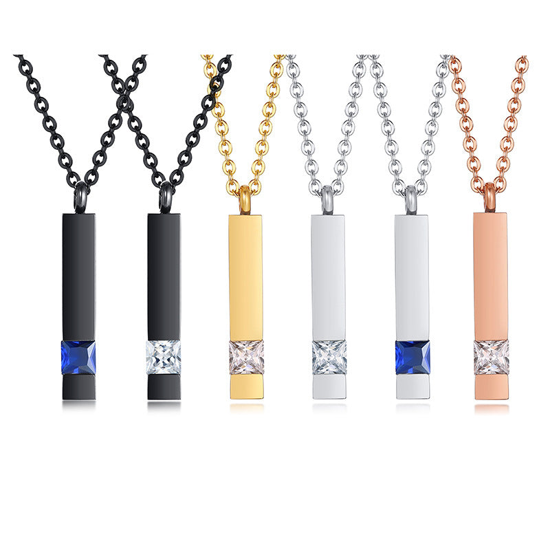 Essence Elysium: Stainless Steel Perfume Bottle Pendant Necklace.