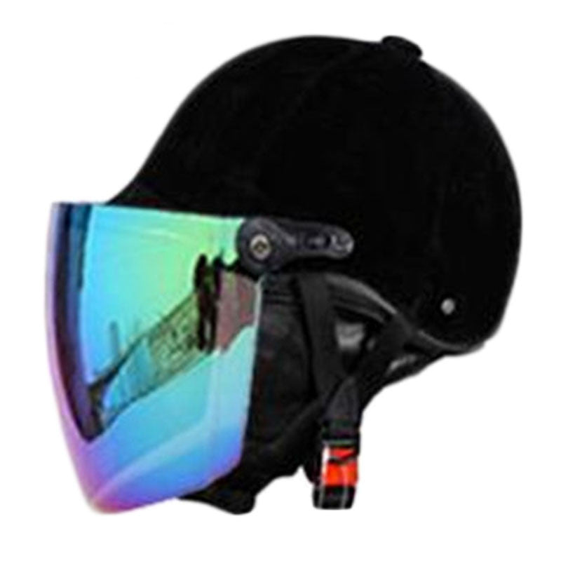 Unisex Black Suede Equestrian Helmet