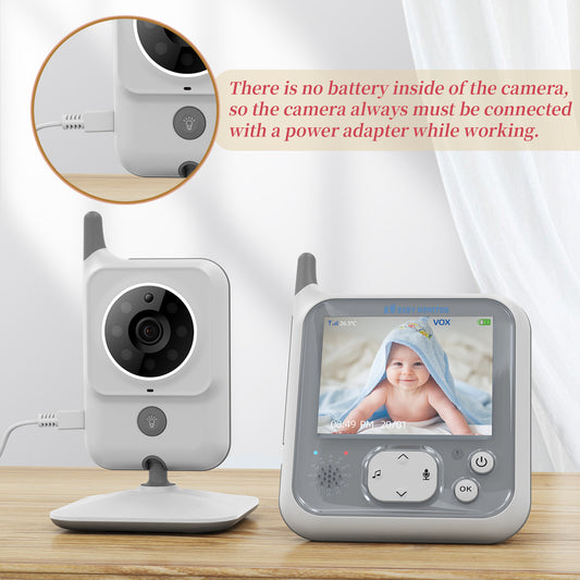 Wireless Video Color Baby Monitor Luminous Portable