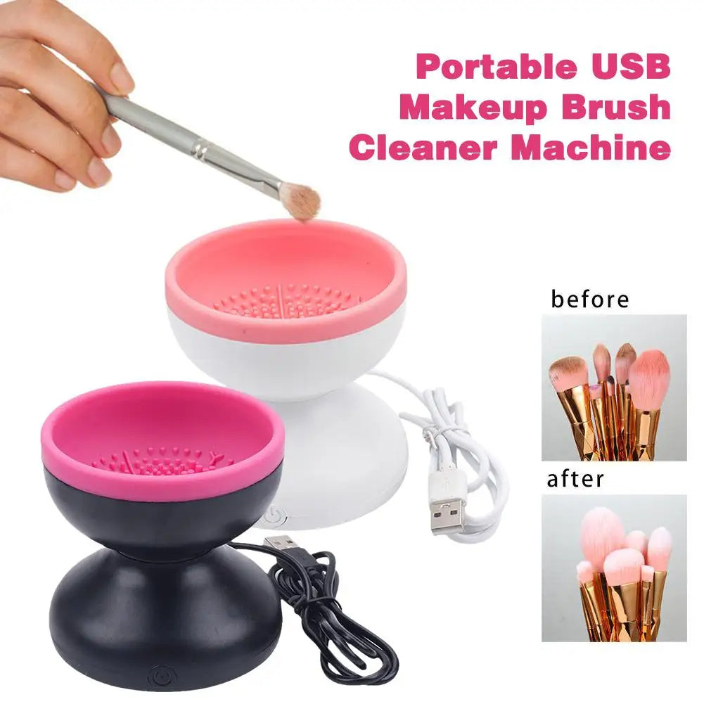 Elektrische Make-Up-Pinsel-Reinigungsmaschine, tragbares automatisches USB-Kosmetikpinsel-Reinigungswerkzeug für alle Größen von Beauty-Make-Up-Pinsel-Sets