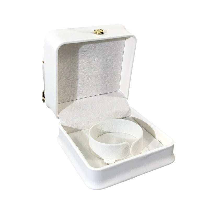 Waist Tight Crown Jewelry Box White