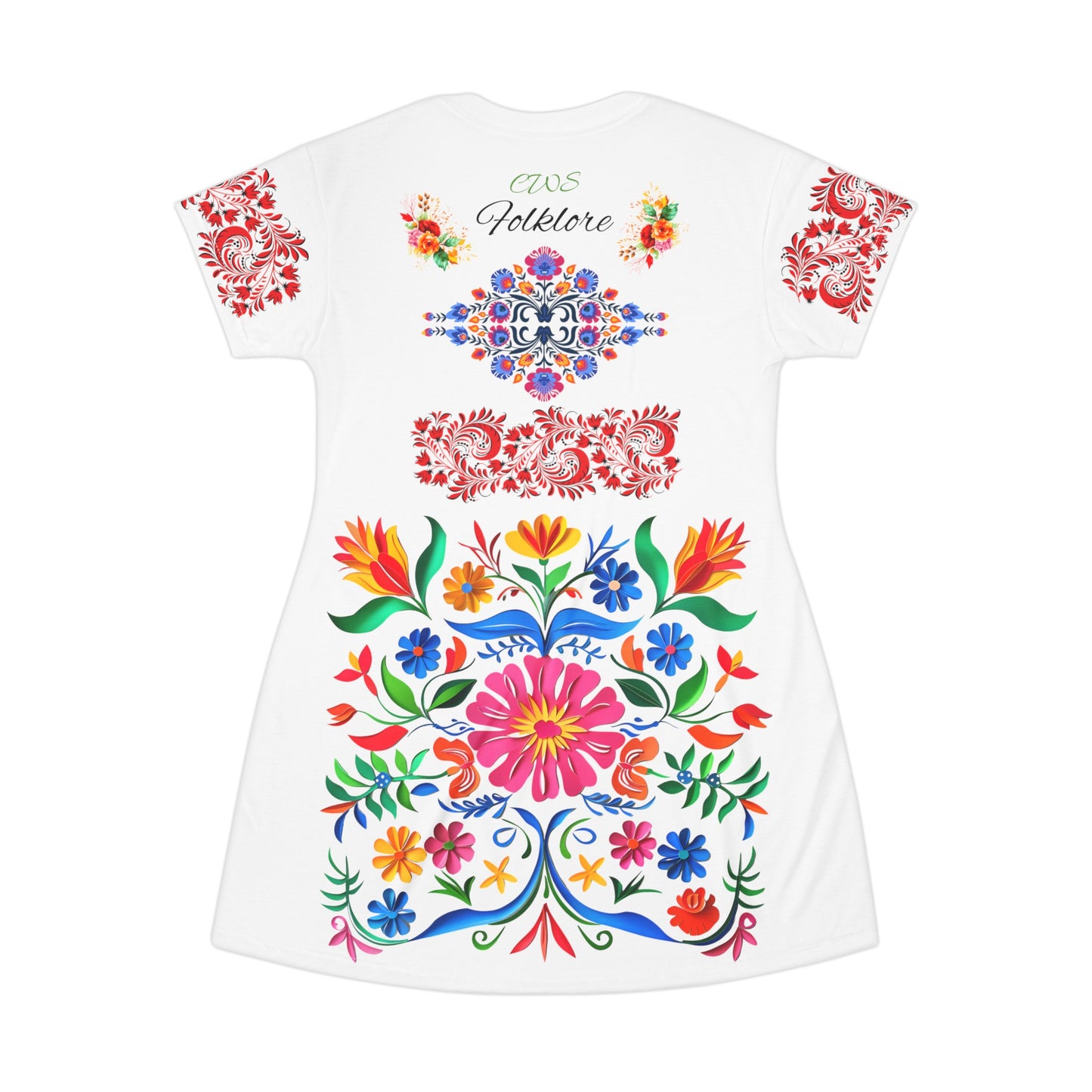 CWS Folklore Slavica T-Shirt Dress By Cozy Winter Store