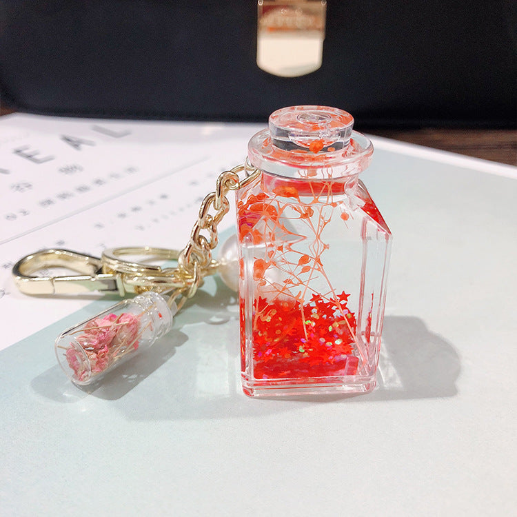 Essence Elysium: Creative Quicksand Keychain Women's Perfume Bottle.