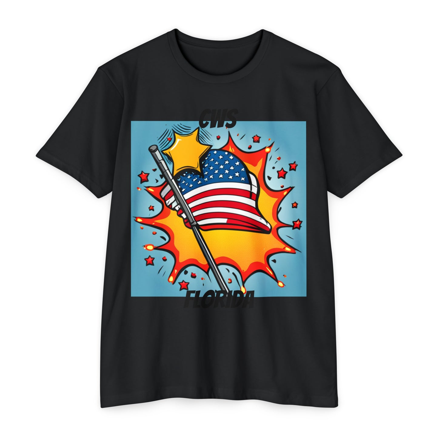 CWS Florida USA Flag Unisex CVC Jersey T-shirt By Cozy Winter Store (ships within USA only)