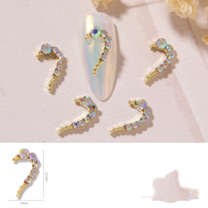 Nail Art DIY Liebe Herz Legierung Schmuck Nagel Stück Nagel Dekoration Strass