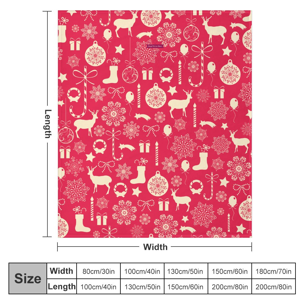 CWS Cozy Blankets Ultra-Soft Flannel Festive Christmas Style Blanket Multiple Sizes By Cozy Winter Store