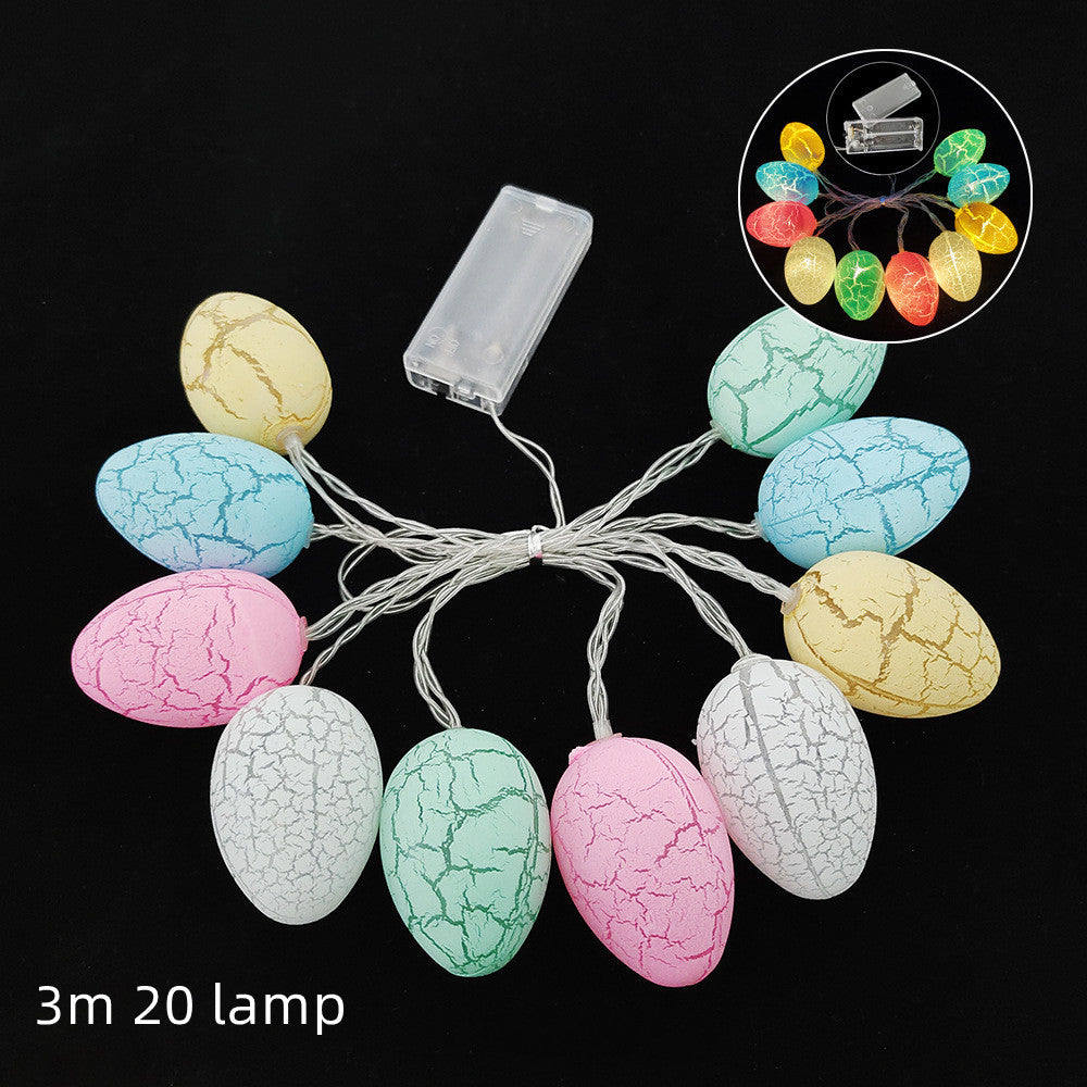 Decorative LED Colored Lamp String Hollow Eggs