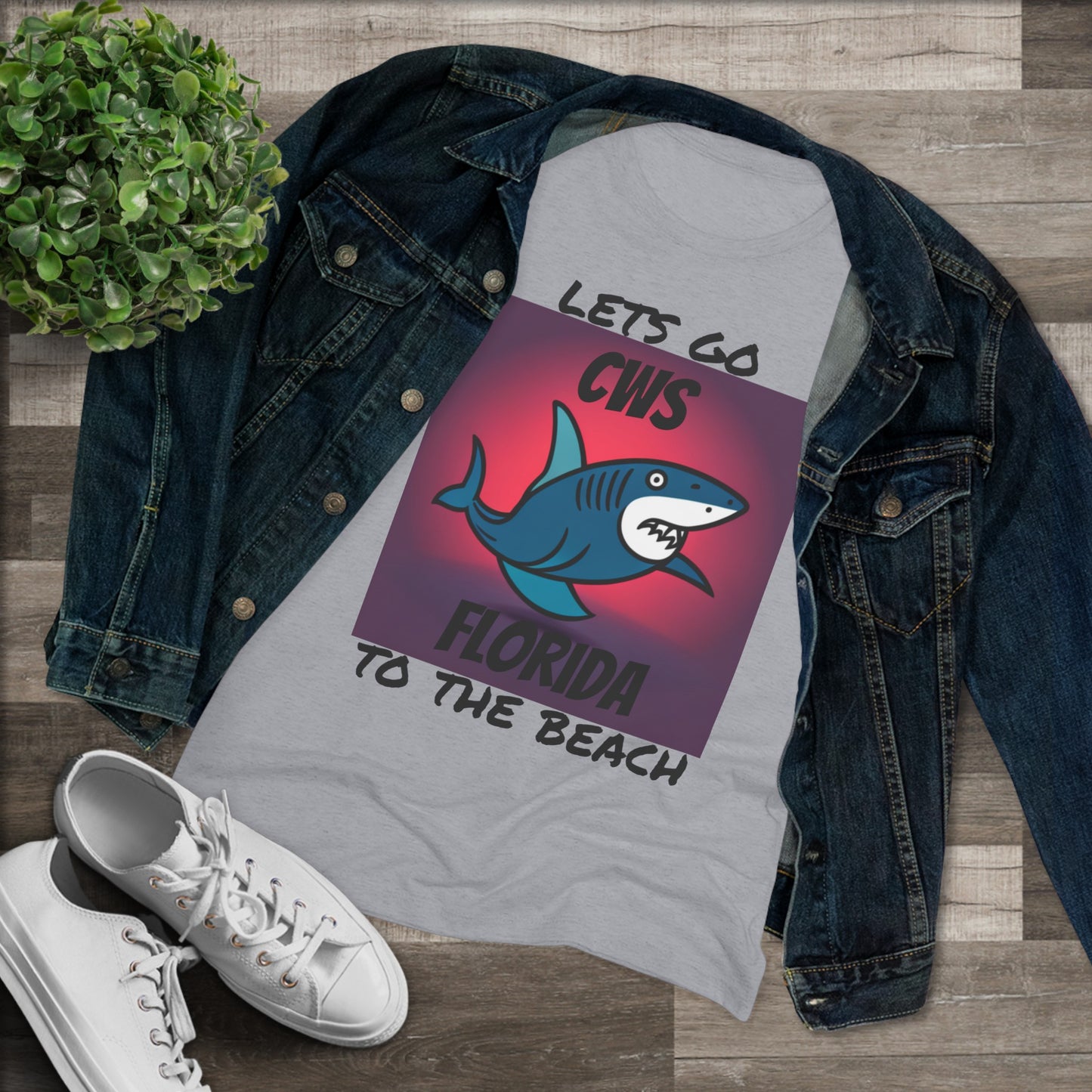 CWS Florida Funny Shark Triblend-T-Shirt für Damen von Cozy Winter Store (Versand nur innerhalb der USA)