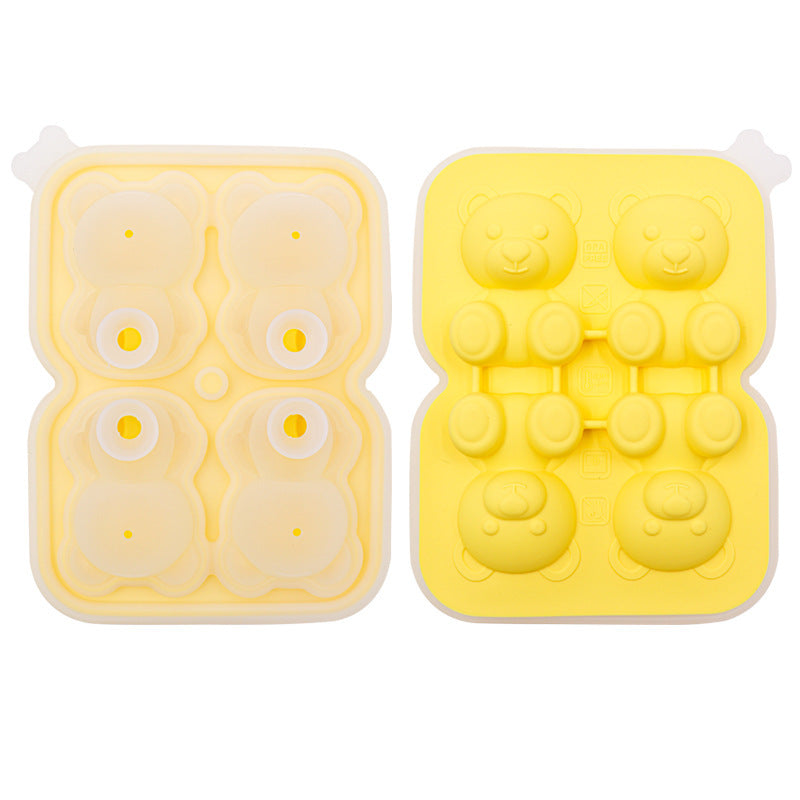 Bear Ice Cube Molded Silicone Ice Tray