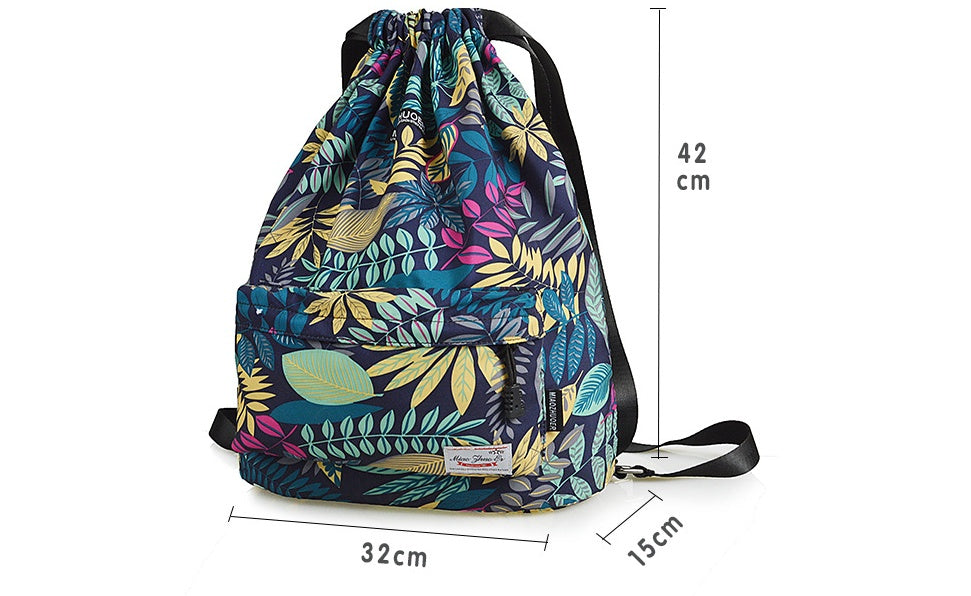 Drawstring bag travel backpack men and women waterproof