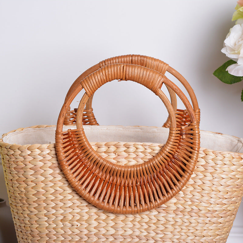 Straw hat square handmade bag