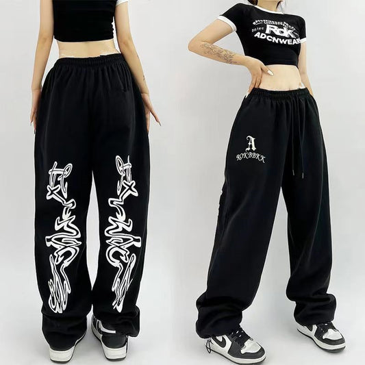 American Style Sports Loose Drawstring Hip-Hop Pants