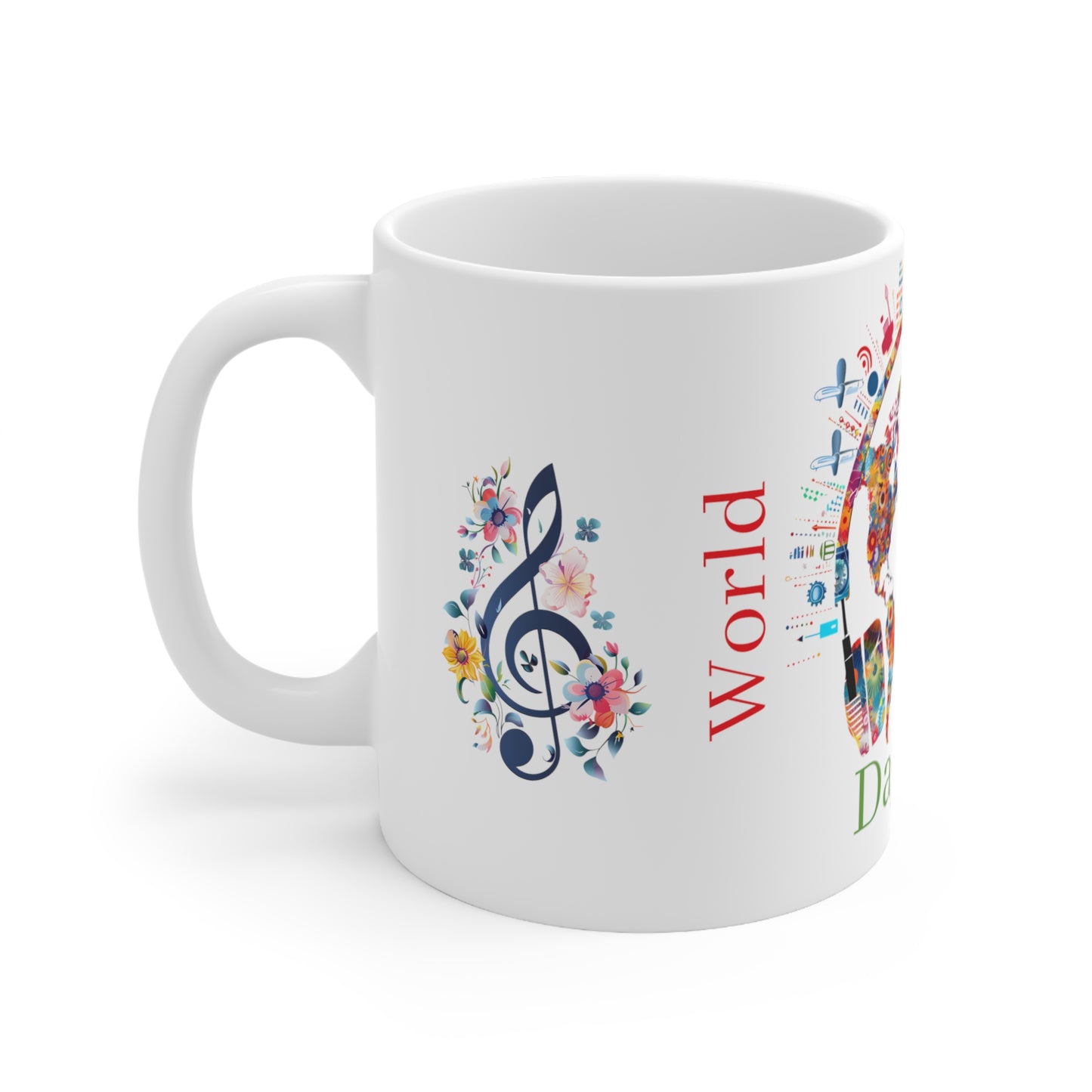 CWS Celebrations World Music Day White Ceramic Mug, 11oz