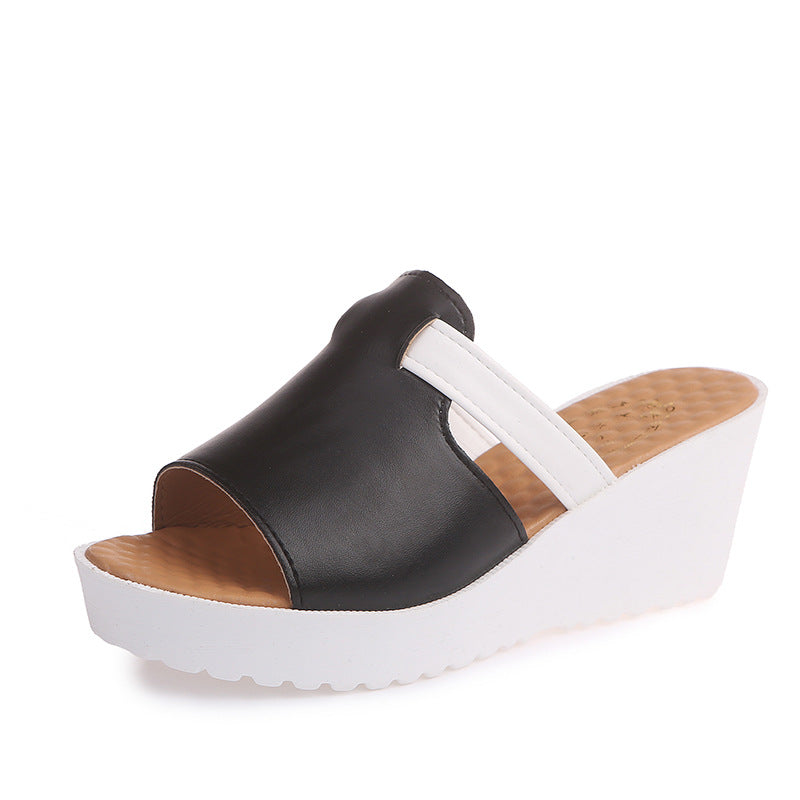 HeelEase: Stylish wedge heels combined with the comfort of slippers.