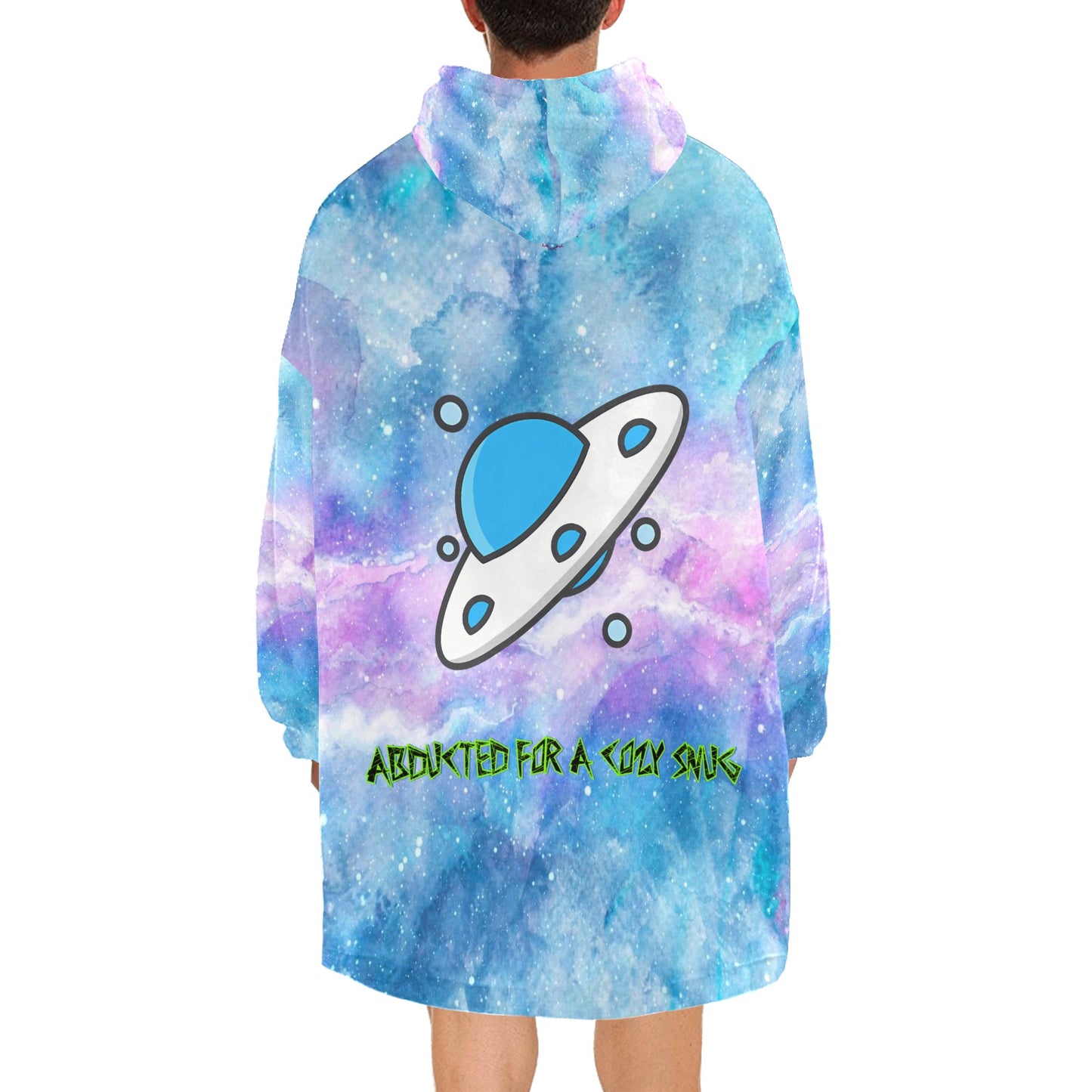 CWS Cozy Vibe Alien " Abducted For A Cozy Snug" Blanket Hoodie for Men by Cozy Winter Store