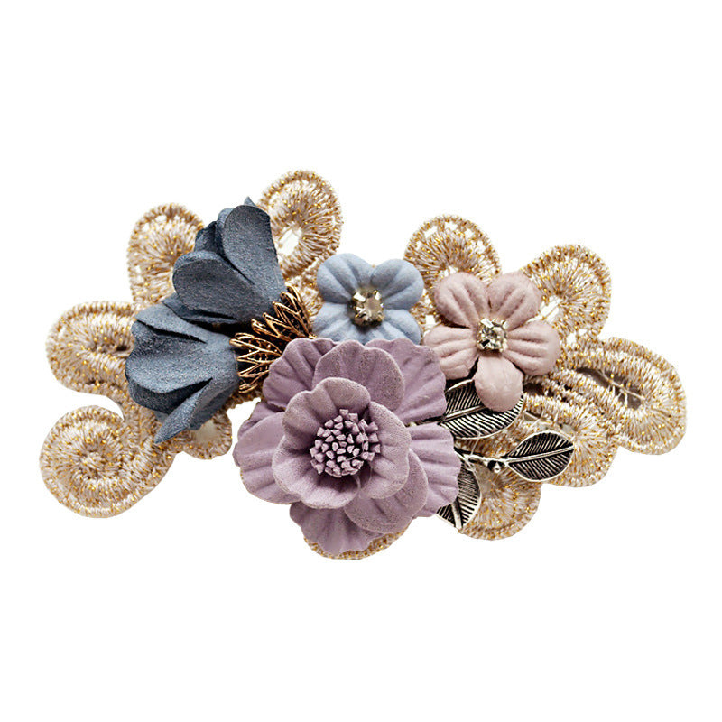 Handmade Bow Hair Accessories Barrettes Hair Ring Pearl Elegant Girl Headdress Flower