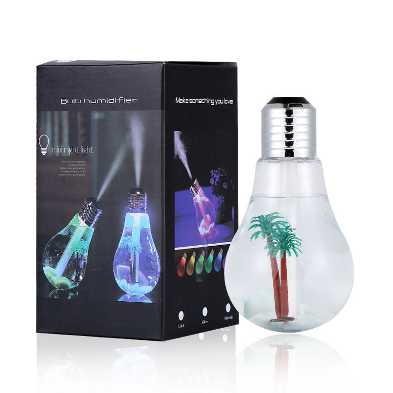 Creative Small Night Lamp Micro Landscape Atomizer Usb Mute Small Colorful Bulb Humidifier