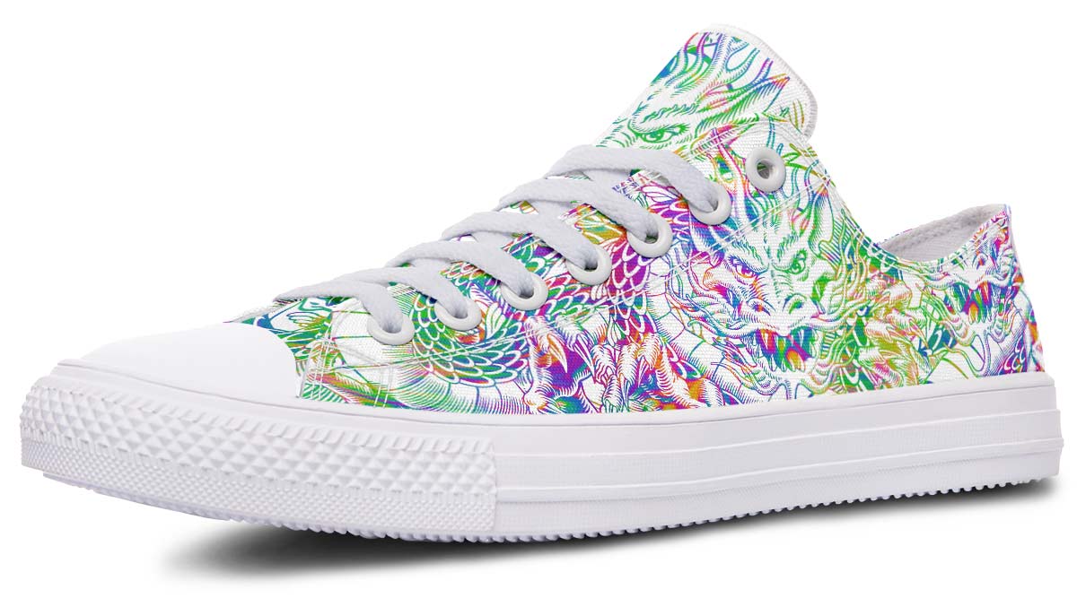 UrbanKicks Color Burst Fashion Print Couple Low-Top Canvas Shoes