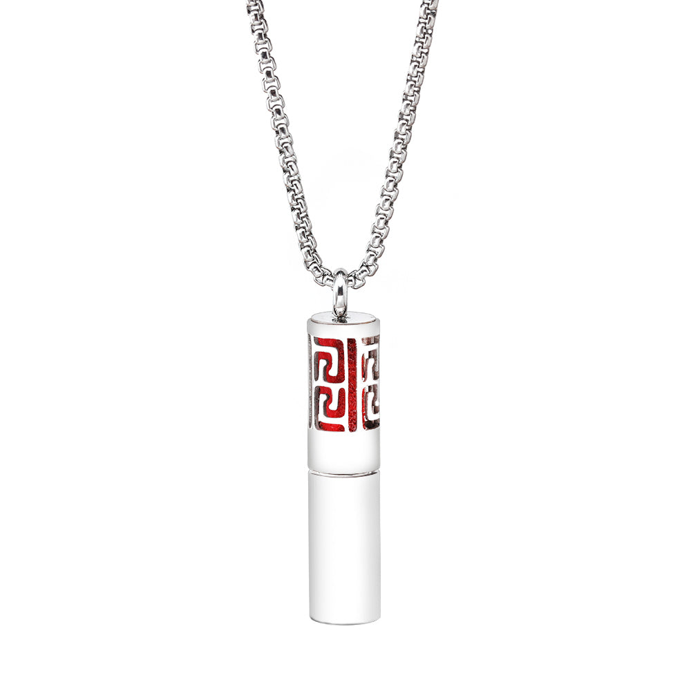 Essence Elysium: Stainless Steel Aromatherapy Pendant Perfume Necklace.