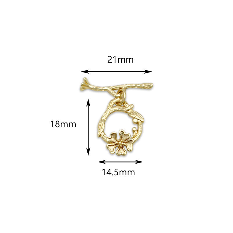 Zubehör Halskette Clip Armband Knopf Kupfer Beschichtung 18K Echtgold OT Schnalle Farbbeständige Gold Ending Verbindungsschnalle