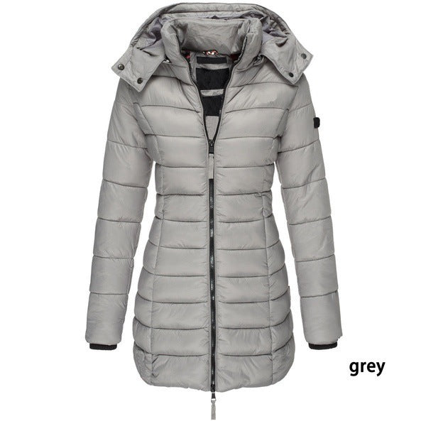 Chic Warmth: Lady's cozy and stylish winter coat.